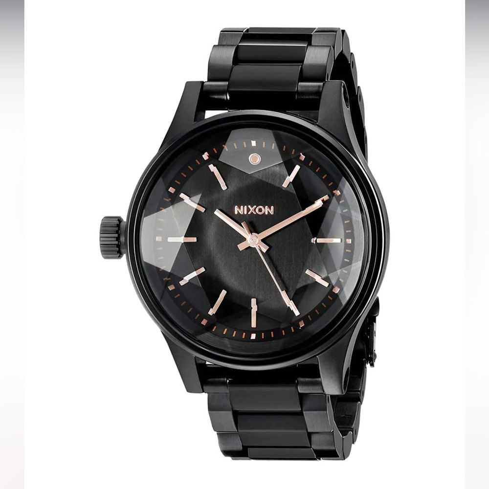 Nixon Women's Lefty Watch - Women's Facet 38 Black Steel Bracelet | A409957